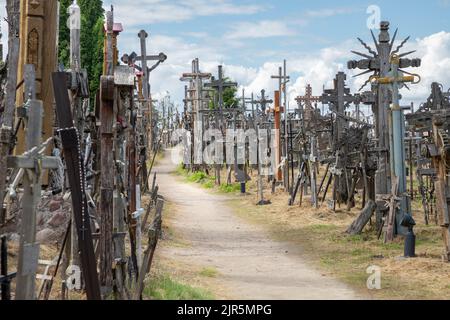 Collina delle Croci in Lituania Foto Stock