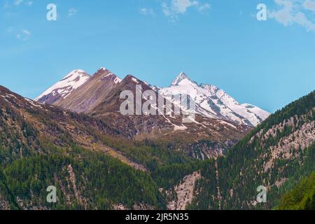 Parco Nazionale degli alti Tauri con Grossglockner, la vetta più alta dell'Austria. Foto Stock