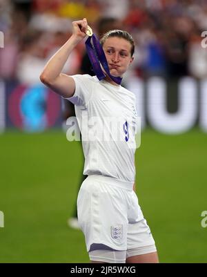 Foto del file datata 31-07-2022 di Ellen White in Inghilterra. Ellen White, il miglior giocatore inglese da sempre registrato dalle donne, ha annunciato il suo ritiro dal calcio con effetto immediato. Data di emissione: Lunedì 22 agosto 2022. Foto Stock