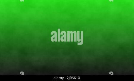 Fumo scuro su uno schermo verde, sfondo chiave croma. illustrazione 3d Foto Stock