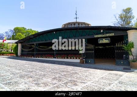 TIO Pepe, Gonzalez Byass, Jerez, Spagna Foto Stock