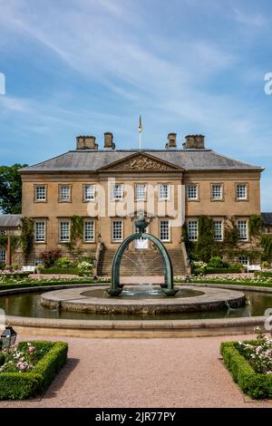 dumfries casa nell'ayrshire orientale scozia vicino a cumnock, paladiana casa padronale georgiana e attrazione turistica per la scozia. chippendale. Foto Stock