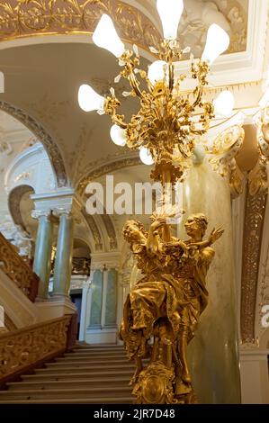 Interni nel Teatro dell'Opera e Balletto di Odessa, Ucraina Foto Stock