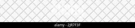 Mattonella quadrata bianca diagonale senza cuciture. Bagno o toilette ceramica parete o pavimento texture. Sfondo di splash back cucina. Layout mosaico interno o facciata. Illustrazione piatta vettoriale Illustrazione Vettoriale