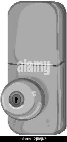 illustrazione vettoriale della maniglia della porta in acciaio Illustrazione Vettoriale