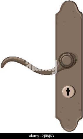 illustrazione vettoriale della maniglia della porta della casa Illustrazione Vettoriale