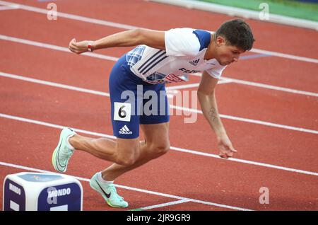 Benjamin Robert di Francia durante l'Athletics, menâ&#X80;&#x99;s 800m al Campionato europeo di Monaco 2022 il 21 agosto 2022 a Monaco di Baviera, Germania - Foto: Laurent Lairys/DPPI/LiveMedia Foto Stock