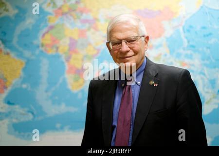 23 febbraio 2022, Josep Borrell Fontelles, Alto rappresentante dell'Unione per gli affari esteri e la sicurezza e vicepresidente della Commissione europea Foto Stock