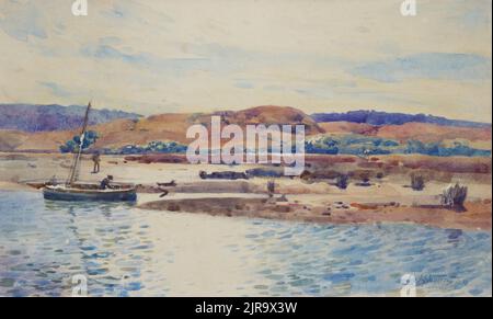 Porto di Porirua, 1894, Wellington, di James Nairn. Dono di Miss Mary Newton, 1939. Foto Stock