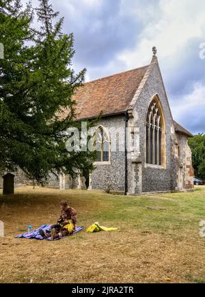 St. Leonard's Church, Flamstead, Hertfordshire Foto Stock