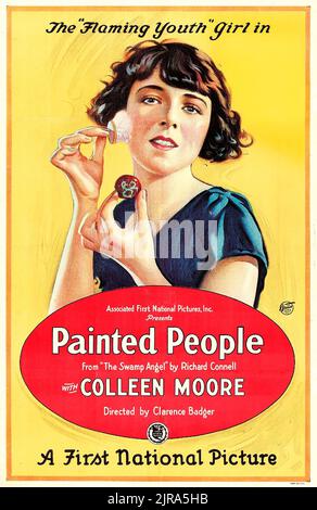 Painted People (First National, 1924) poster del film feat Colleen Moore. Pubblicità di film vintage. Foto Stock