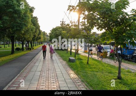 Taichung City, Taiwan - 23 Agosto 2022 : Taichung Nanxing Park, un parco urbano nel quartiere di Beitun. Foto Stock