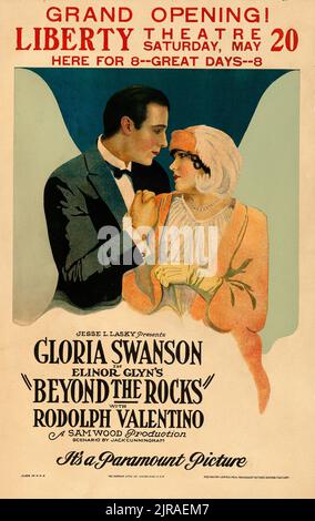 Gloria Swanson - oltre le rocce (Paramount, 1922). Scheda finestra. Foto Stock