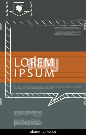 concetto di opuscolo creativo. design di pagine di riviste. design di libri di copertina. modello di brochure o volantini. Illustrazione Vettoriale