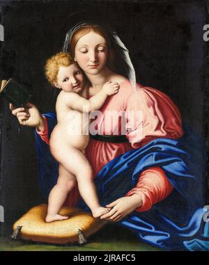 Giovanni Battista Salvi da Sassoferrato, Vergine e Bambino, dipinto ad olio su tela, 1640-1699 Foto Stock