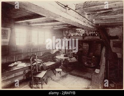 Ann Hathaway's Cottage, Stratford-on-Avon, 1880s, Inghilterra, di James Valentine. Foto Stock