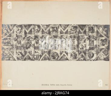 Roma - Soffitto della Cappella Sistina, 1880s, Italia, costruttore sconosciuto. Foto Stock