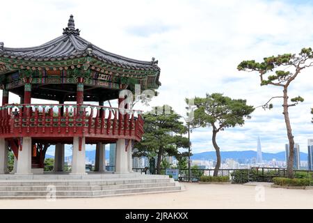 Vista da Eungbongsan a Seoul, Corea Foto Stock