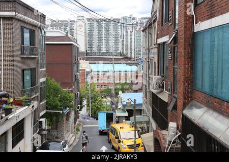 Vista da Eungbongsan a Seoul, Corea Foto Stock