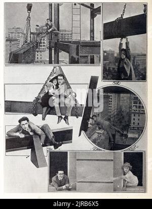 Foto d'epoca - il famoso film muto Harold Lloyd e Mildred Davis del 1920s in Never indebolire, Exhibitor's Trade Review, 8 ottobre 1921. Foto Stock