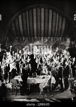 Foto d'epoca - l'attore Harold Lloyd nella scena di festa dal Freshman. Foto Stock