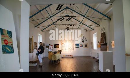 Galleria d'arte a Fort Dunree, Inishowen, County Donegal, Irlanda Foto Stock