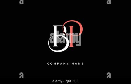 BP, PB Monogramma con logo lettere astratto Illustrazione Vettoriale