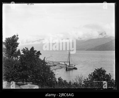 Capo del lago Wanaka, Nuova Zelanda, di Burton Brothers. Foto Stock