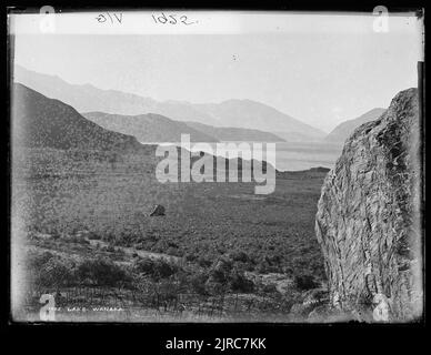 Lago Wanaka, 1883, Nuova Zelanda, di Burton Brothers. Foto Stock