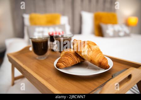 Colazione in camera Foto Stock