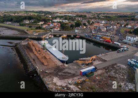 Il porto di Berwick sull'estuario del Tweed, Tweedmouth, Berwick upon Tweed, Northumberland, Regno Unito Foto Stock