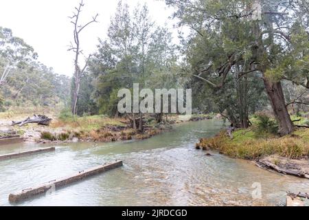 Fiume Abercrombie nel parco nazionale di Abercrombie, vicino a Goulburn, nuovo Galles del Sud regionale, Australia Foto Stock