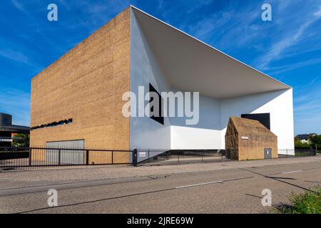 Fondazione Laurenz Schaulager (Laurenz-Stiftung Schaulager). L'edificio progettato da Herzog & de Meuron è il magazzino per le mostre rotolanti di contem Foto Stock