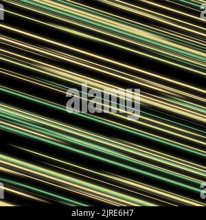 Linee diagonali a strisce luminose strisce neon con movimento astratto colorato e luminoso e linee di velocità su sfondo nero per sfondi Foto Stock