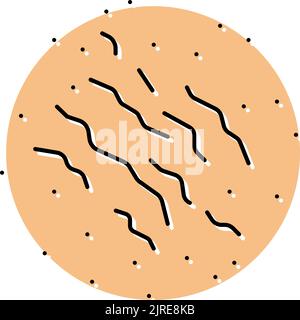 immagine vettoriale dell'icona a colori con cicatrice snocciolata o affondata Illustrazione Vettoriale