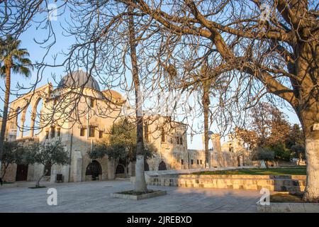 Al-Qds al-Sharif, al-Aqsa moschea, la Sacra cupola della roccia, i cortili di al-Aqsa moschea Foto Stock