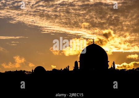 Al-Qds al-Sharif, al-Aqsa moschea, la Sacra cupola della roccia, i cortili di al-Aqsa moschea Foto Stock