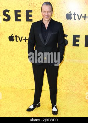 Los Angeles, Stati Uniti. 23rd ago, 2022. LOS ANGELES, CALIFORNIA, USA - 23 AGOSTO: L'attore americano Michael Raymond-James arriva alla Los Angeles Premiere della serie originale di Apple TV 'See' Season 3 tenutasi presso il Directors Guild of America (DGA) Theater Complex il 23 agosto 2022 a Los Angeles, California, Stati Uniti. (Foto di Xavier Collin/Image Press Agency) Credit: Image Press Agency/Alamy Live News Foto Stock