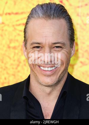 Los Angeles, Stati Uniti. 23rd ago, 2022. LOS ANGELES, CALIFORNIA, USA - 23 AGOSTO: L'attore americano Michael Raymond-James arriva alla Los Angeles Premiere della serie originale di Apple TV 'See' Season 3 tenutasi presso il Directors Guild of America (DGA) Theater Complex il 23 agosto 2022 a Los Angeles, California, Stati Uniti. (Foto di Xavier Collin/Image Press Agency) Credit: Image Press Agency/Alamy Live News Foto Stock