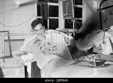 Riabilitazione di soldati britannici dalla Normandia - il lavoro di Robert Jones e Dame Agnes Hunt Orthopedic Hospital, Oswestry, Shropshire, Inghilterra, Regno Unito, 1944. Foto Stock