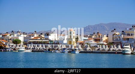 Fischerboote im Hafen von Ierapetra, der suedlichsten Stadt Griechenlands, Kreta, Griechenland, Europa | pescherecci nel porto di Ierapetra, Th Foto Stock