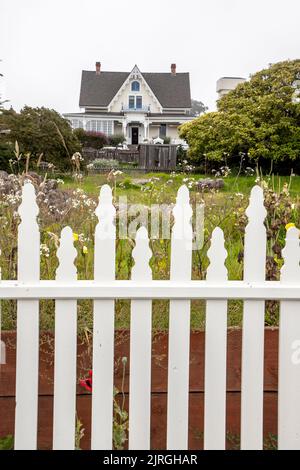 Mendocino è una città della California settentrionale, situata sull'autostrada 1. Foto Stock