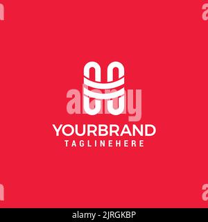 Iniziale H smile vettore logo elemento lettera H felice con il concetto sorriso Illustrazione Vettoriale