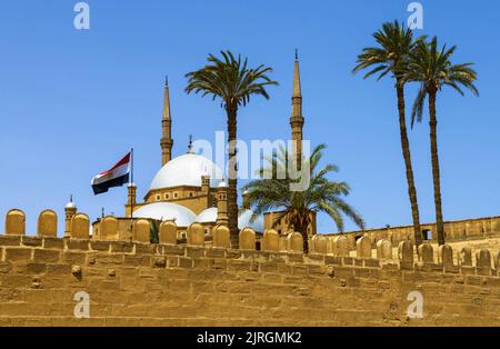 Cittadella del Cairo con la Grande Moschea di Muhammad Ali Pasha Foto Stock