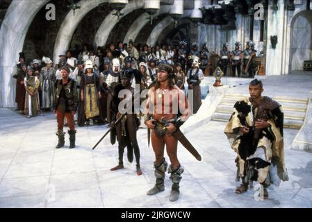 TRACEY WALTER, Grace Jones, Arnold Schwarzenegger, MAKO, Conan il distruttore, 1984 Foto Stock