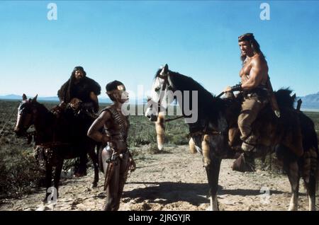 GRACE JONES, Arnold Schwarzenegger, Conan il distruttore, 1984 Foto Stock