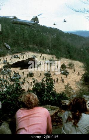 Elicottero, gorilla di scena, KING KONG vive, 1986 Foto Stock