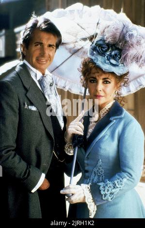 GEORGE HAMILTON, Elizabeth Taylor, Poker Alice, 1987 Foto Stock