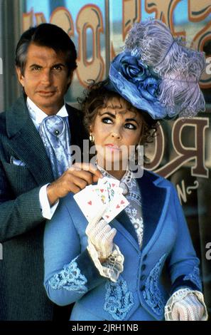 GEORGE HAMILTON, Elizabeth Taylor, Poker Alice, 1987 Foto Stock