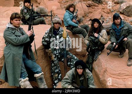 PATRICK SWAYZE, DOUG TOBY, Charlie Sheen, C. THOMAS HOWELL, Jennifer Grey, LEA THOMPSON, Brad Savage, ALBA ROSSA, 1984 Foto Stock